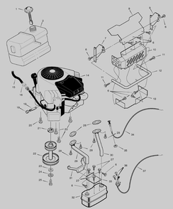 Engine Mount Assembly Diagram and Parts List for 461008X92A 2003 Briggs and Stratton Lawn Tractor